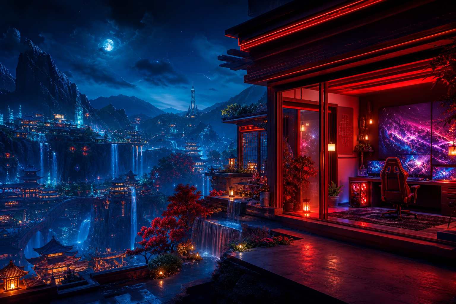 Open World Fantasy Landscape Game Style Gaming Wallpaper  18 4K
