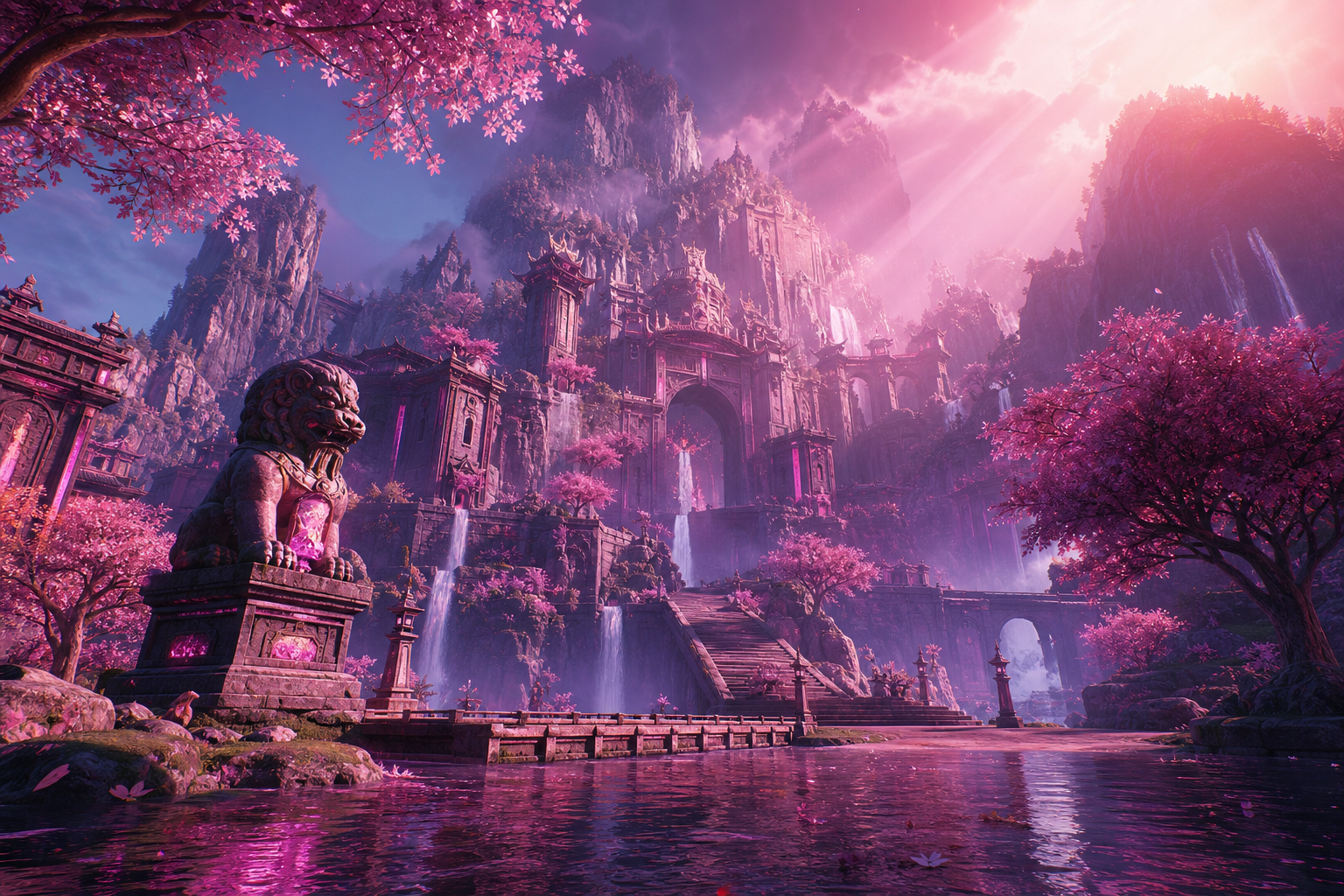 Open World Fantasy Landscape Game Style Gaming Wallpaper  18 4K