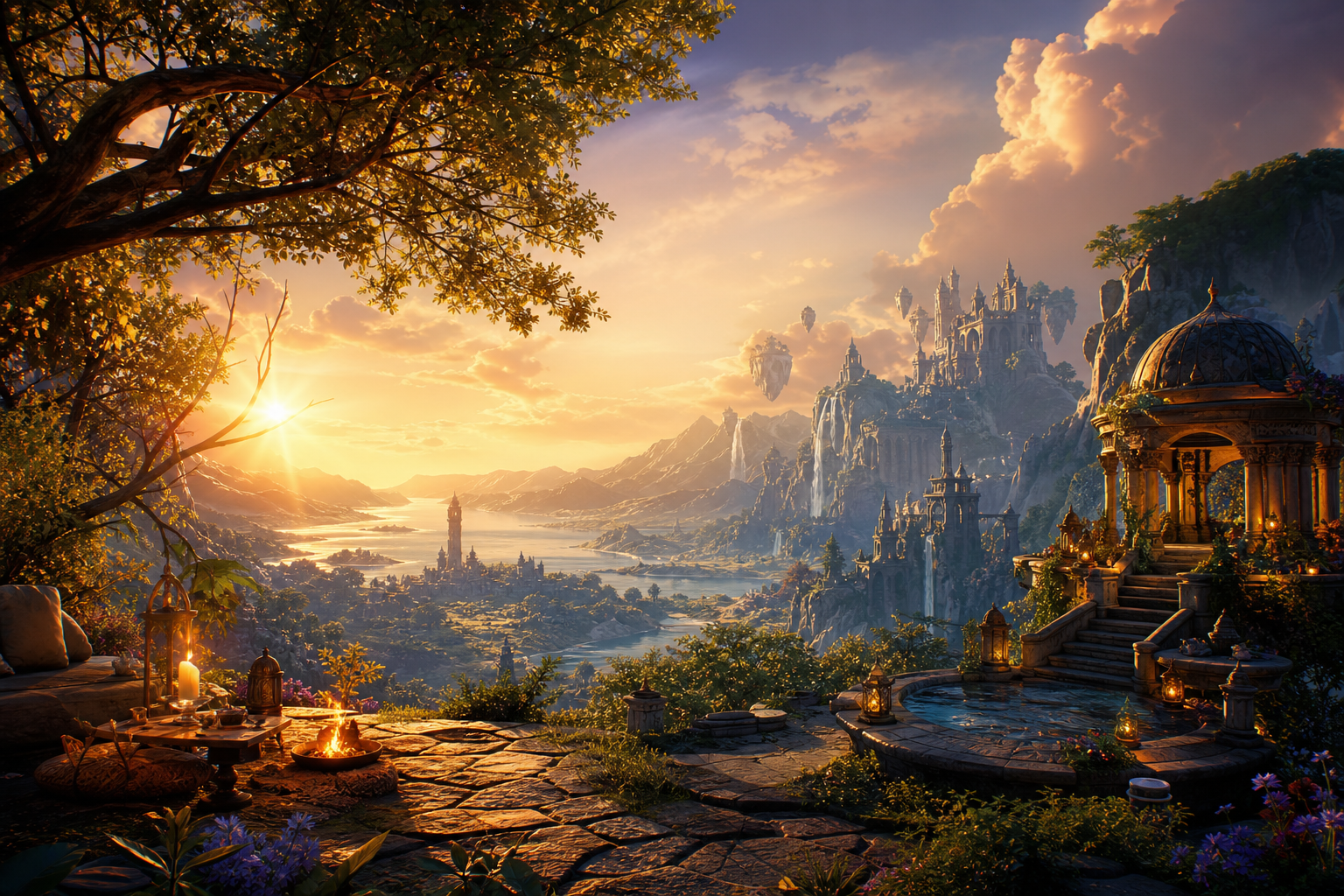 Open World Fantasy Landscape Game Style Gaming Wallpaper  8 4K