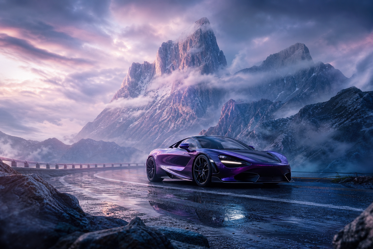Porsche 911 On Mountain Road Sunset Cars Wallpaper  4 4K
