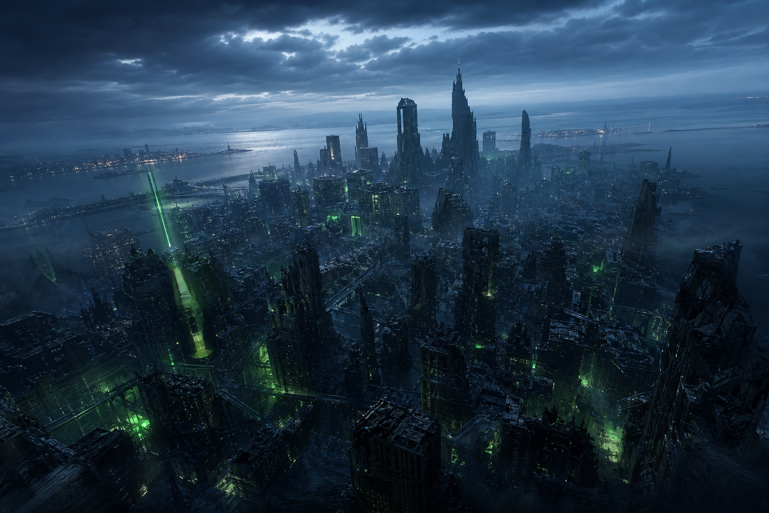 Post Apocalyptic City Skyline Movie Style Movie Wallpaper  6 4K