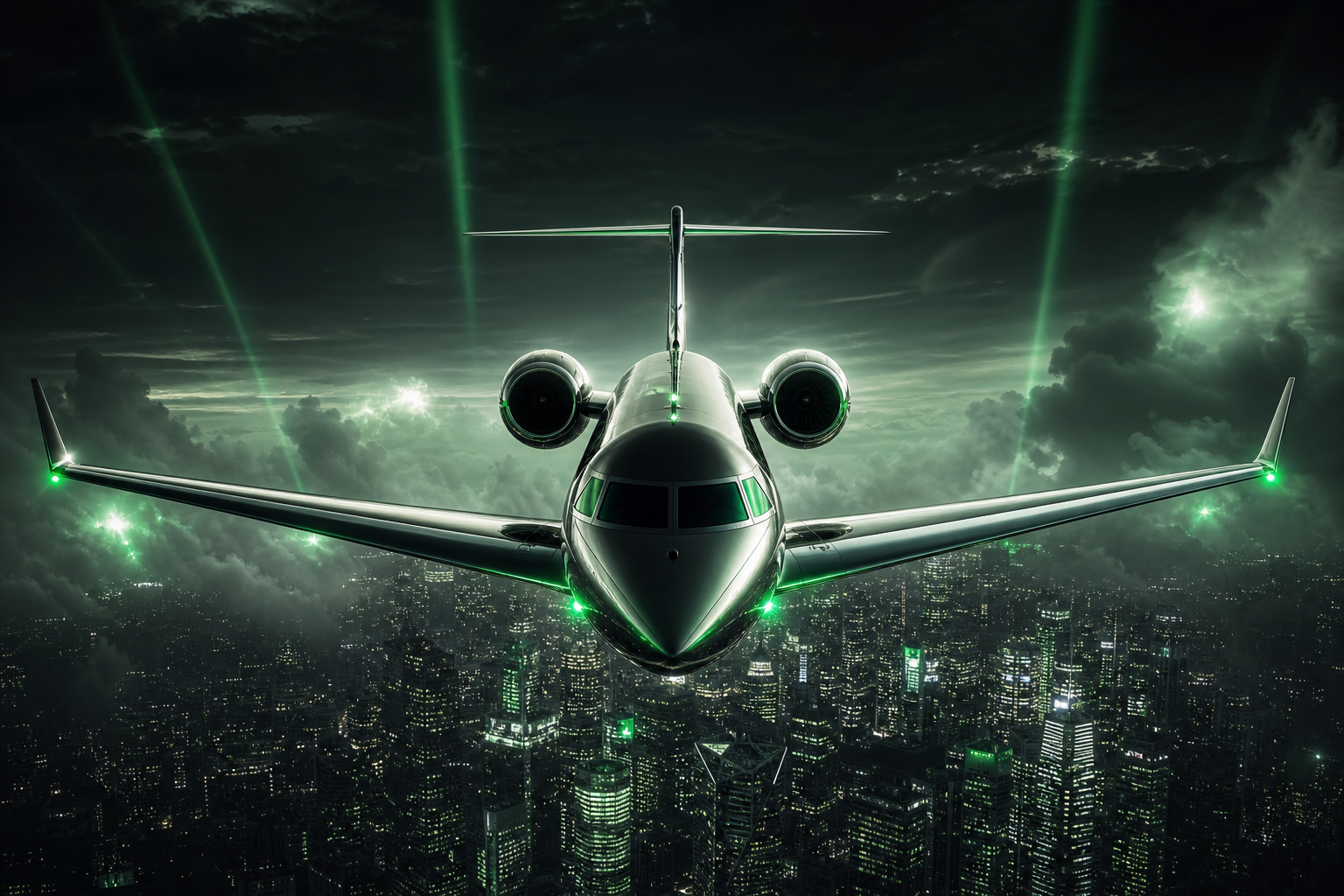 Private Jet Flying Above Night City Skyline Airplanes Wallpaper 4 4K 10 4K Airplanes Wallpaper