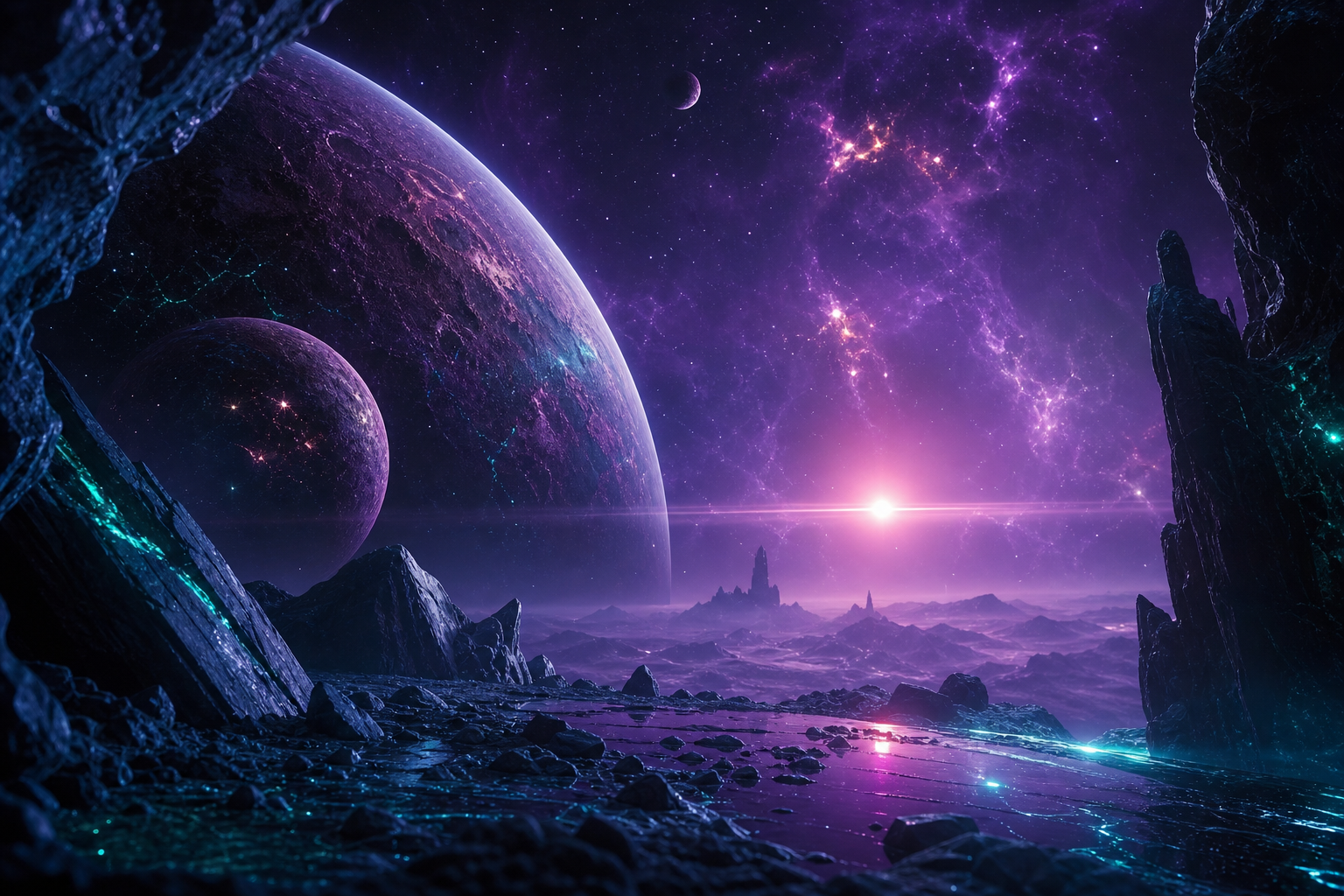 Purple Universe Stars Space Wallpaper  5 4K