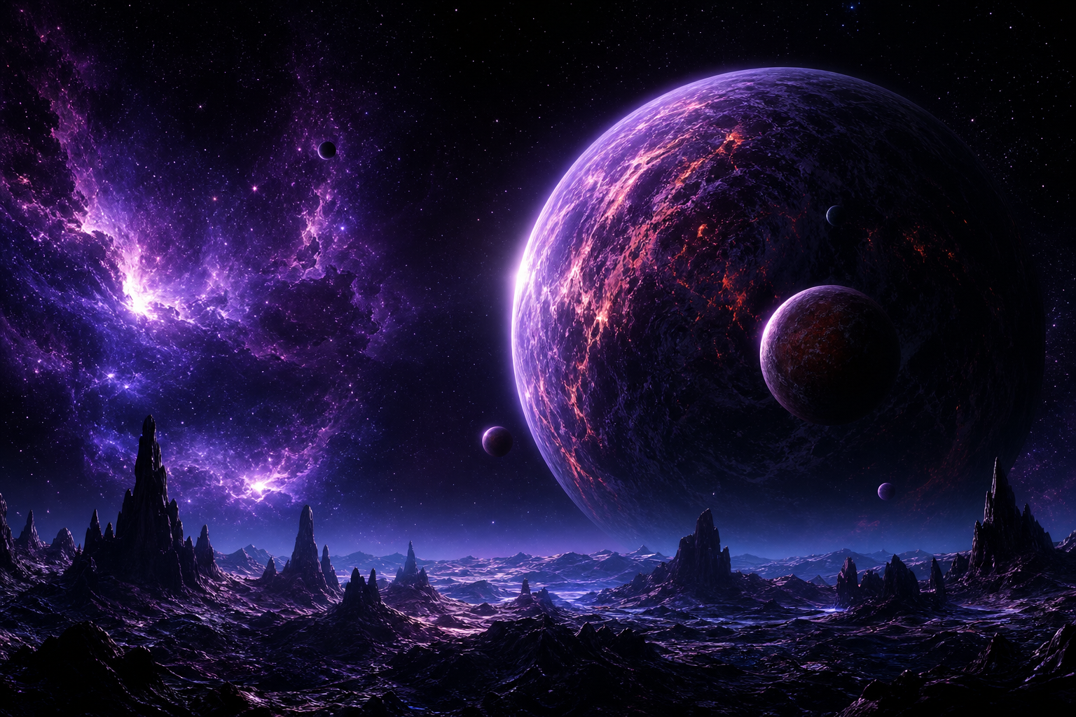 Purple Universe Stars Space Wallpaper  5 4K