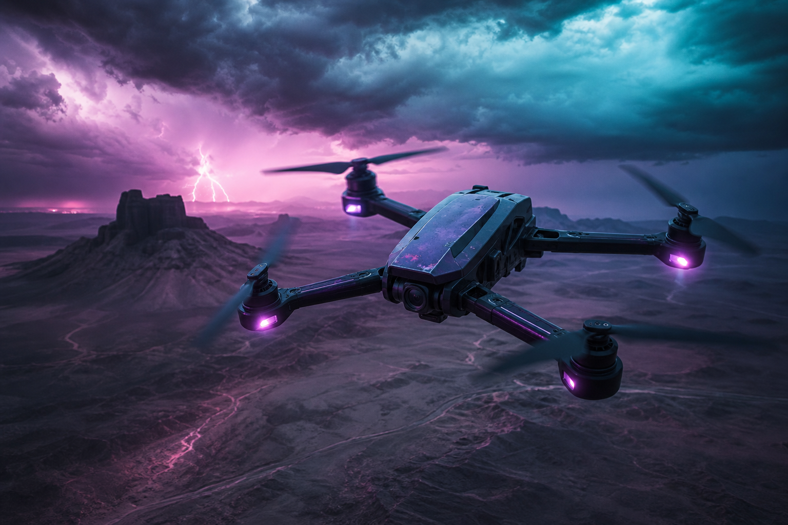Quadcopter Flying Over Desert Drone Wallpaper  5 4K