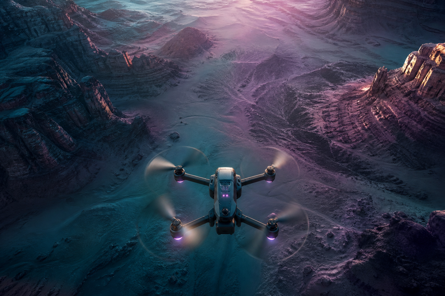 Quadcopter Flying Over Desert Drone Wallpaper  5 4K