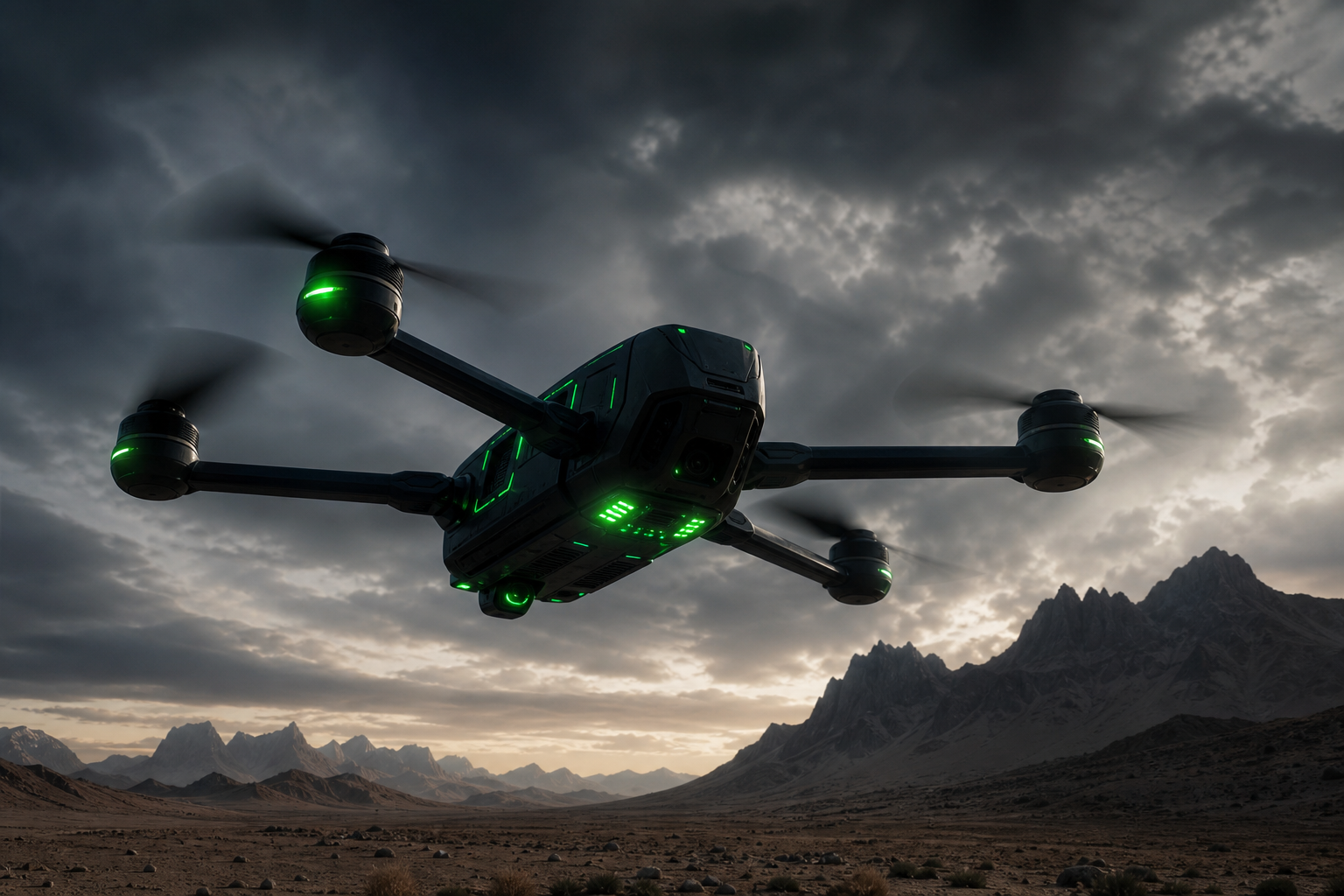Quadcopter Flying Over Desert Drone Wallpaper  5 4K