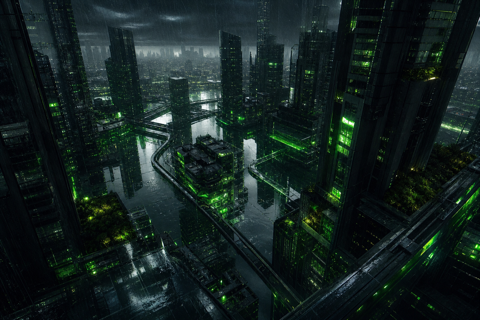 Rainy Neon Alley With Reflections Architecture Wallpaper  4 4K