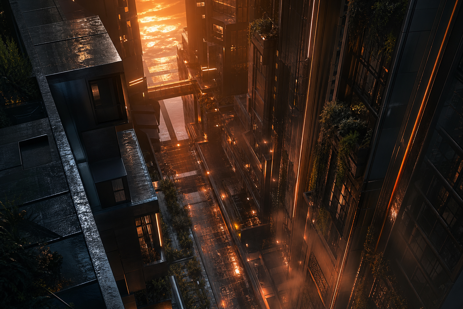 Rainy Neon Alley With Reflections Architecture Wallpaper  4 4K