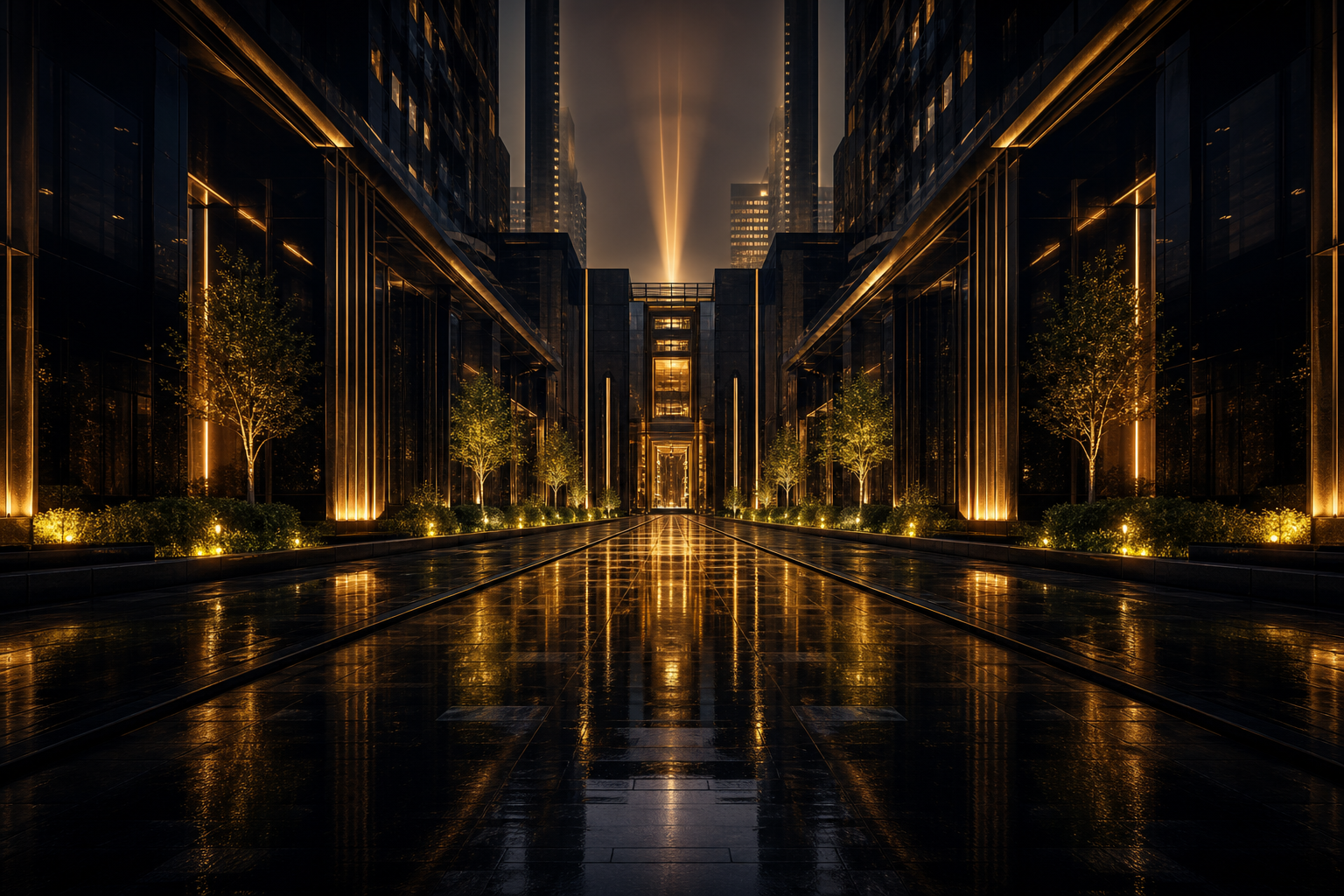 Rainy Neon Alley With Reflections Architecture Wallpaper  4 4K