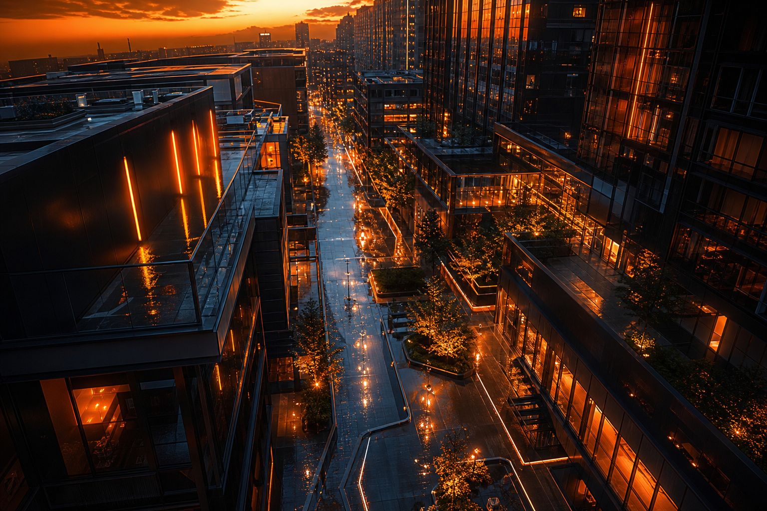 Rainy Neon Alley With Reflections Architecture Wallpaper  4 4K