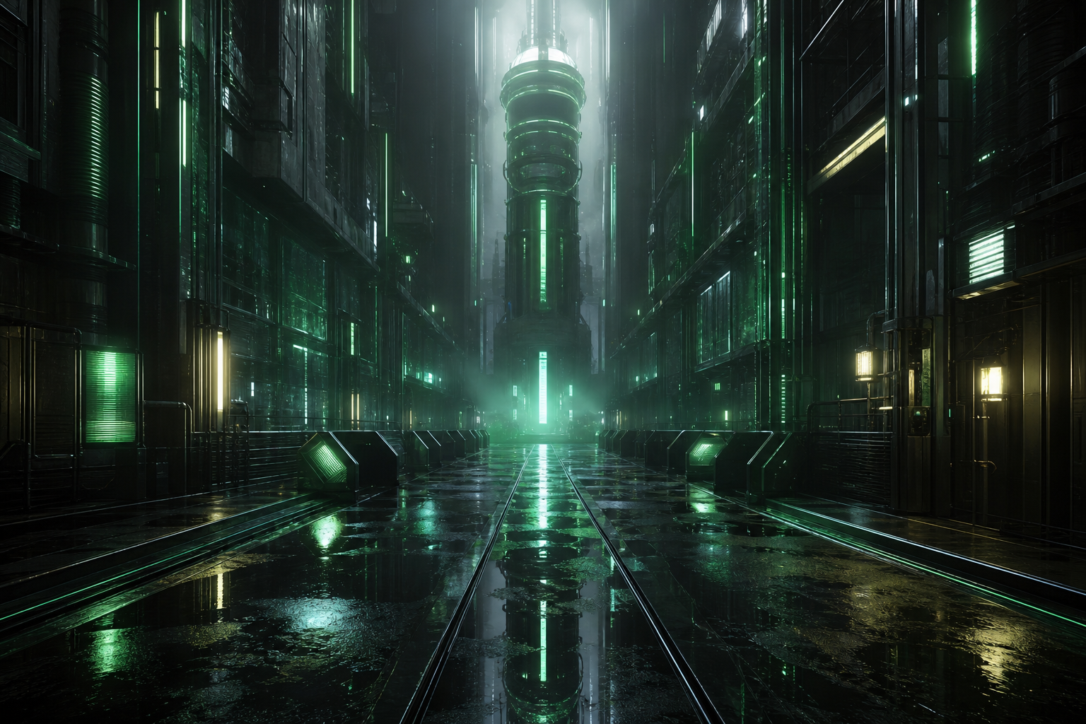 Rainy Neon Alley With Reflections Cyberpunk Wallpaper  4 4K