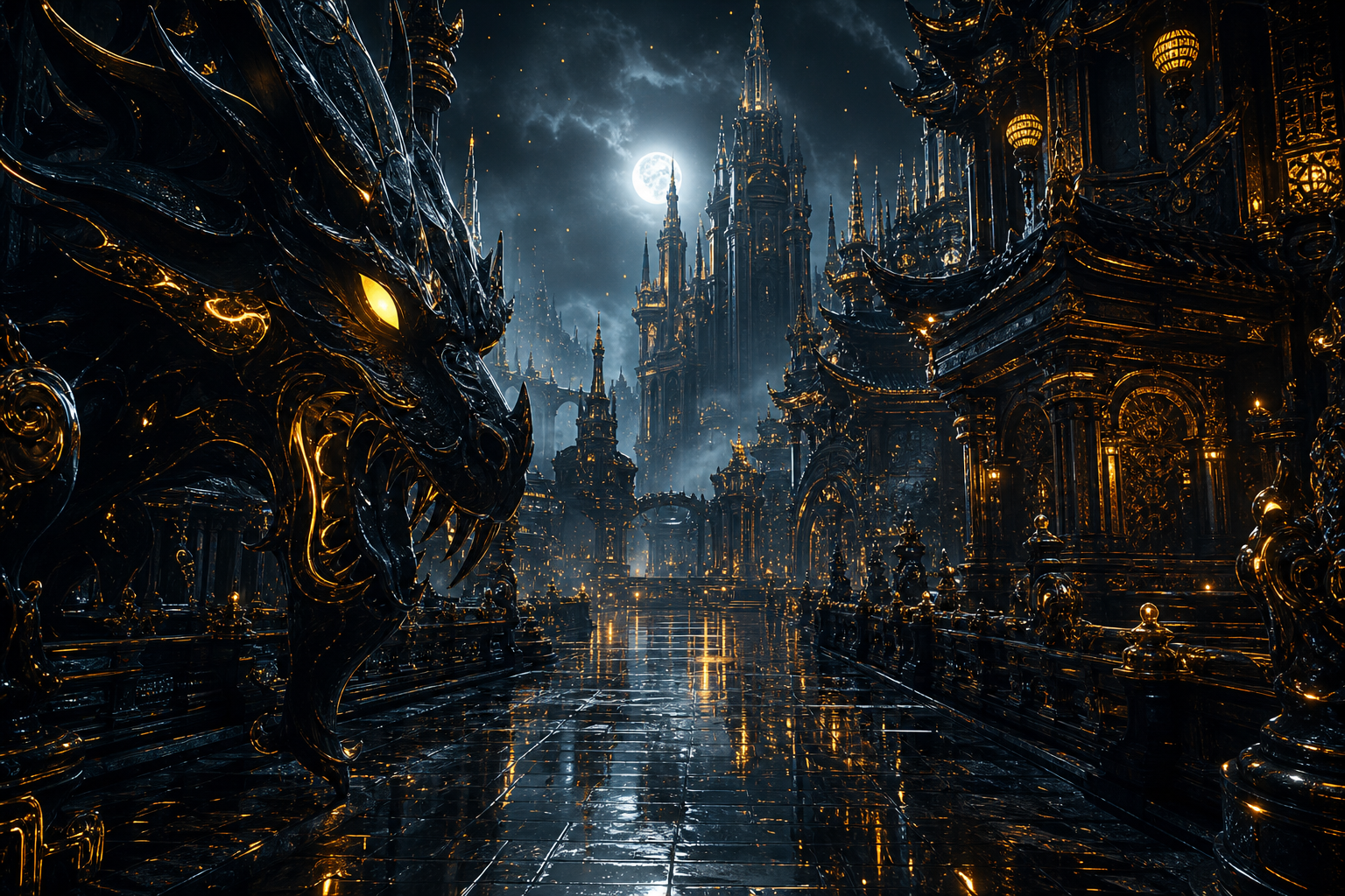 Rainy Neon Alley With Reflections Fantasy Wallpaper  4 4K