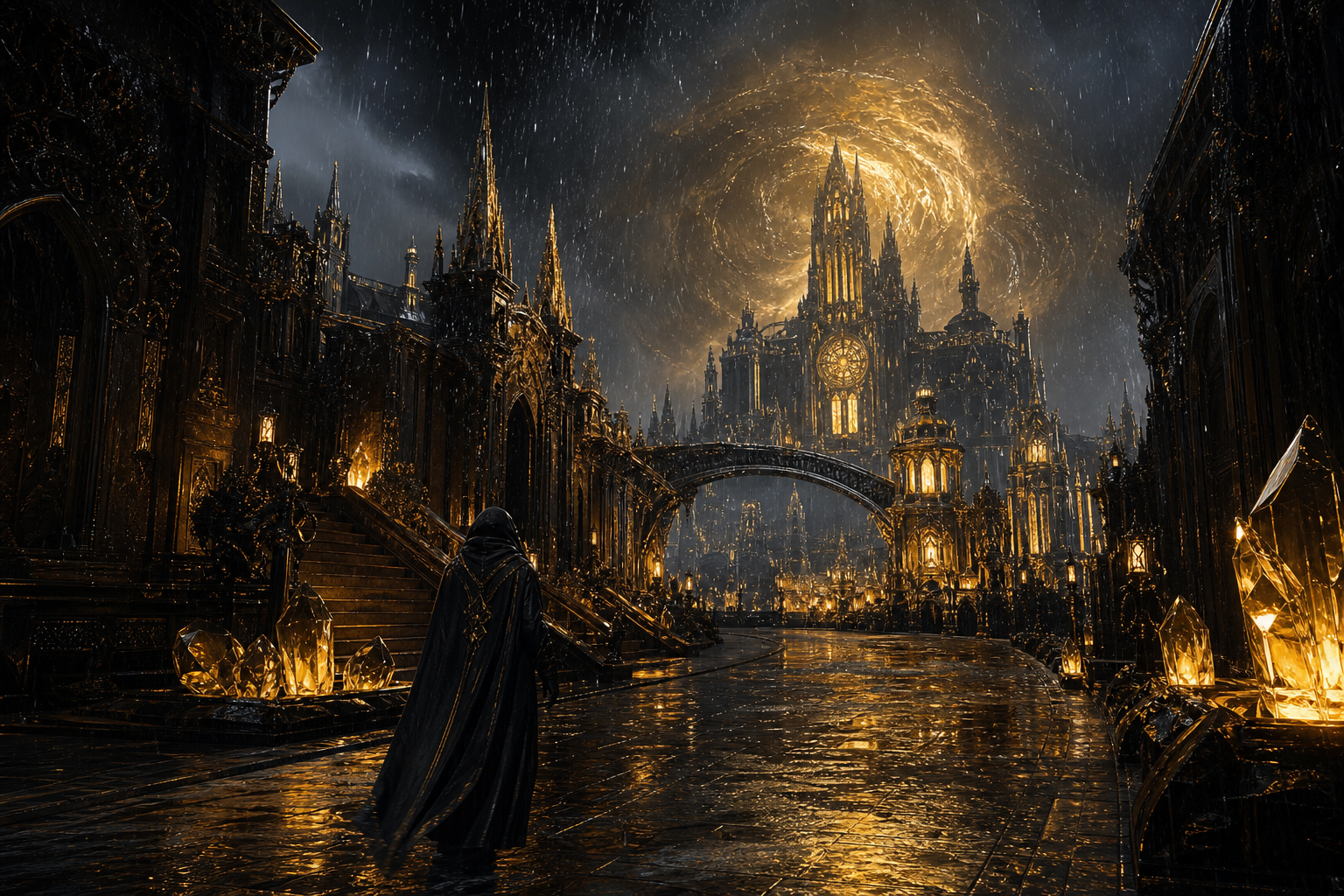Rainy Neon Alley With Reflections Fantasy Wallpaper  4 4K