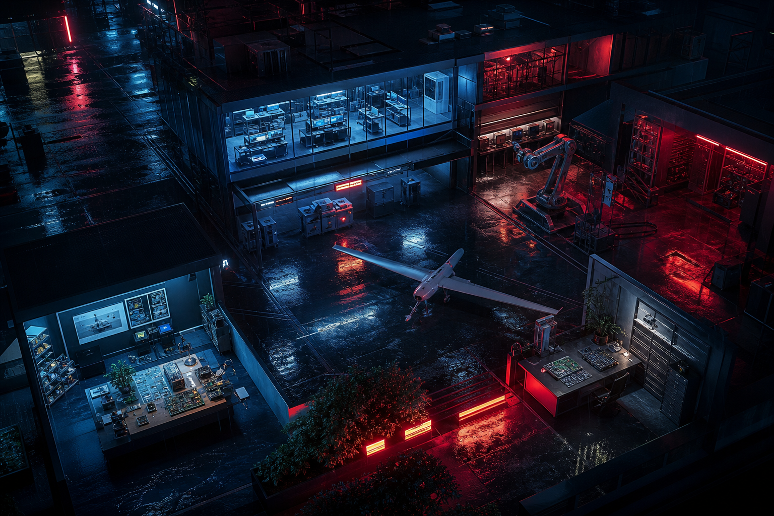 Rainy Neon Alley With Reflections Hamster-Robotics Wallpaper  4 4K
