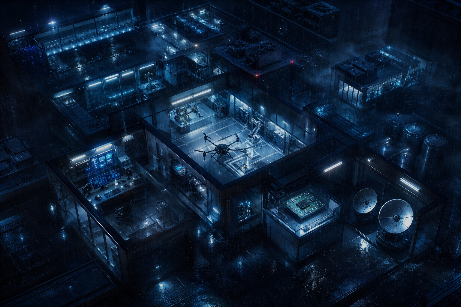 Rainy Neon Alley With Reflections Hamster-Robotics Wallpaper  4 4K