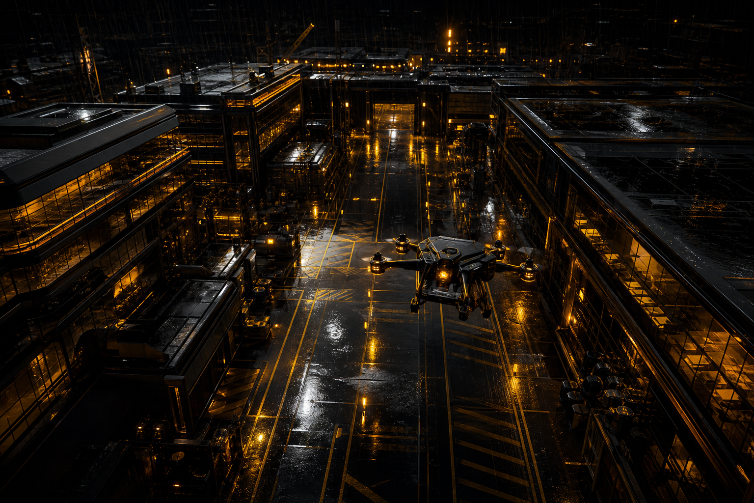 Rainy Neon Alley With Reflections Hamster-Robotics Wallpaper  4 4K