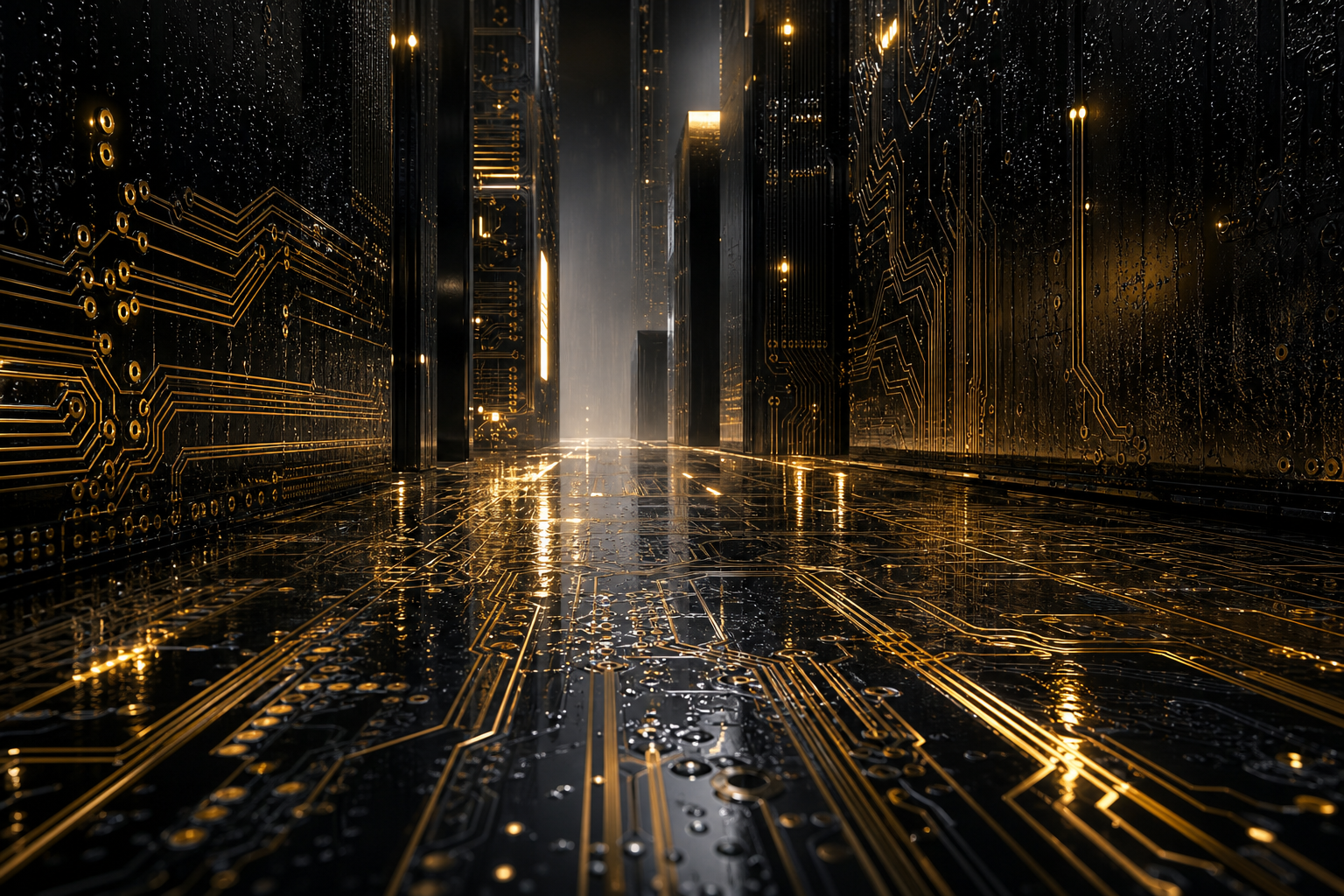Rainy Neon Alley With Reflections Pcb Design Wallpaper 4 4K 17 4K Pcb Design Wallpaper