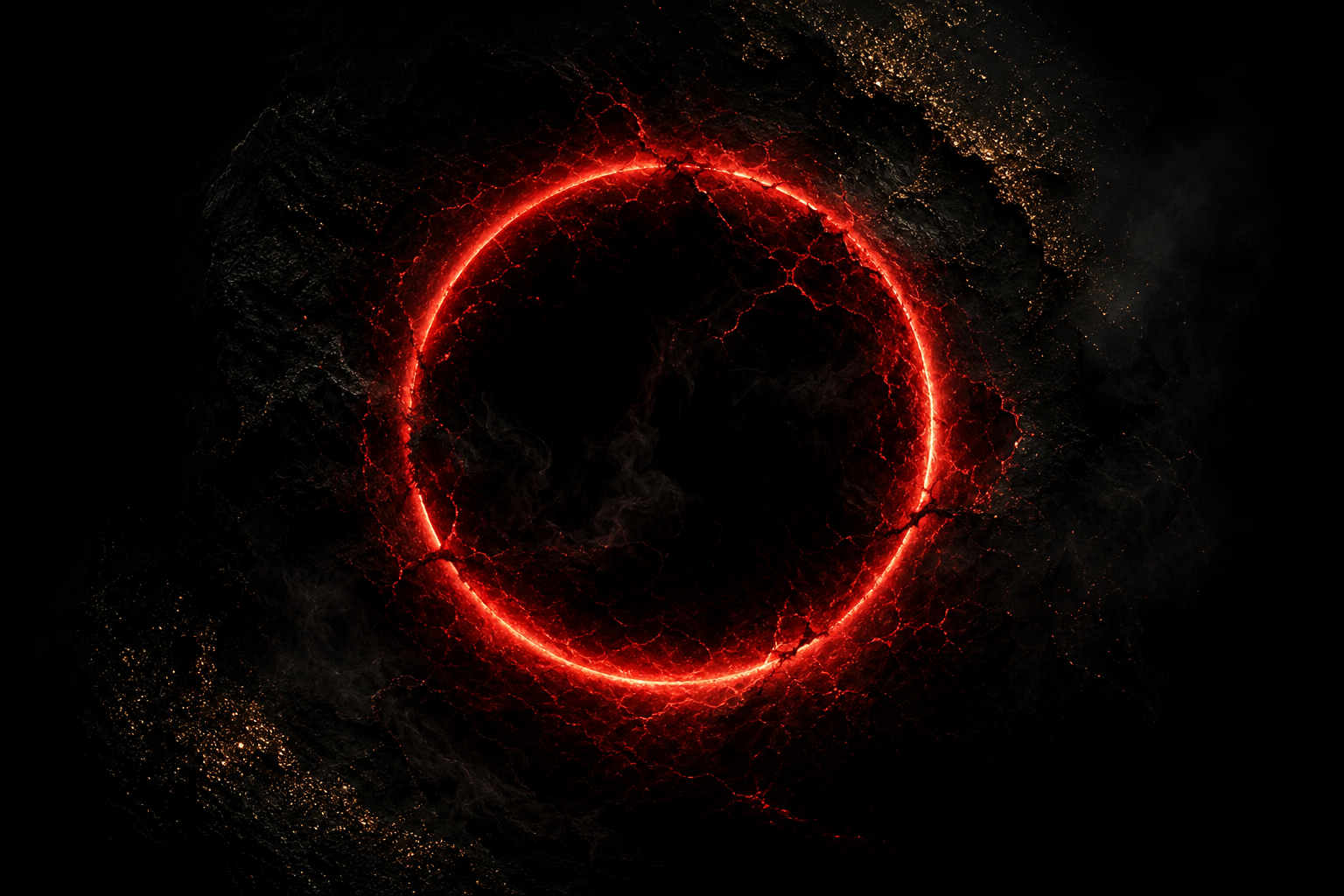 Red Neon Circle On Pure Black Amoled Wallpaper  7 4K