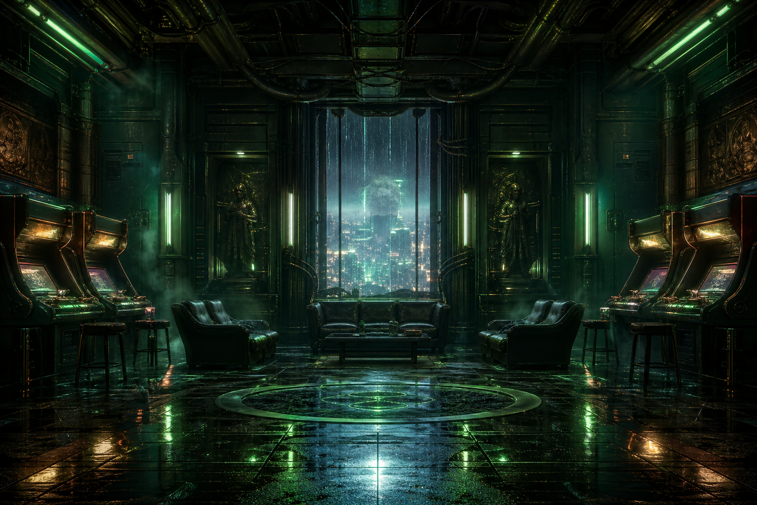 Retro Arcade Room With Neon Machines Gaming Wallpaper  17 4K