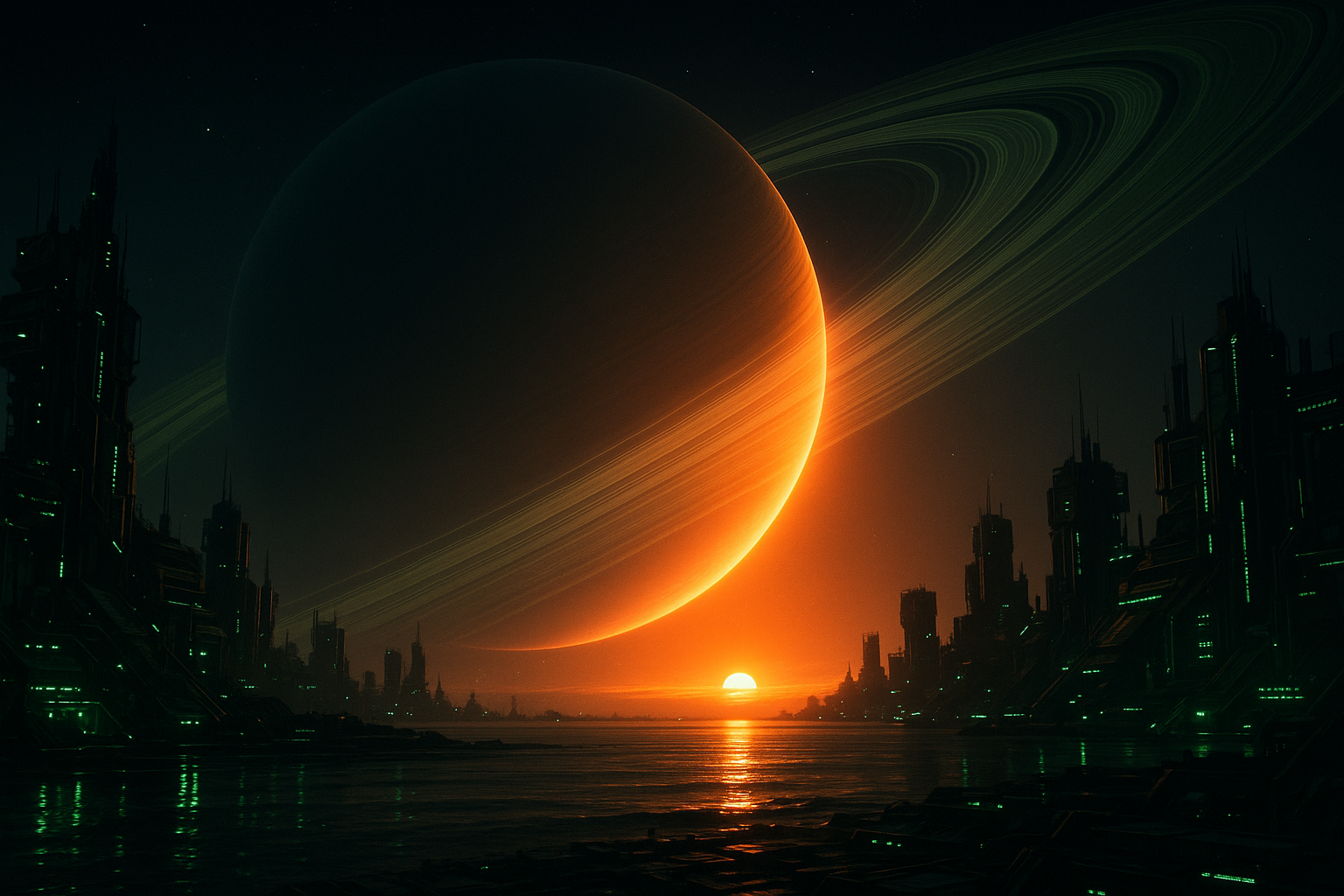 Ringed Exoplanet Sunrise Space Wallpaper 10 4K 4K Space Wallpaper