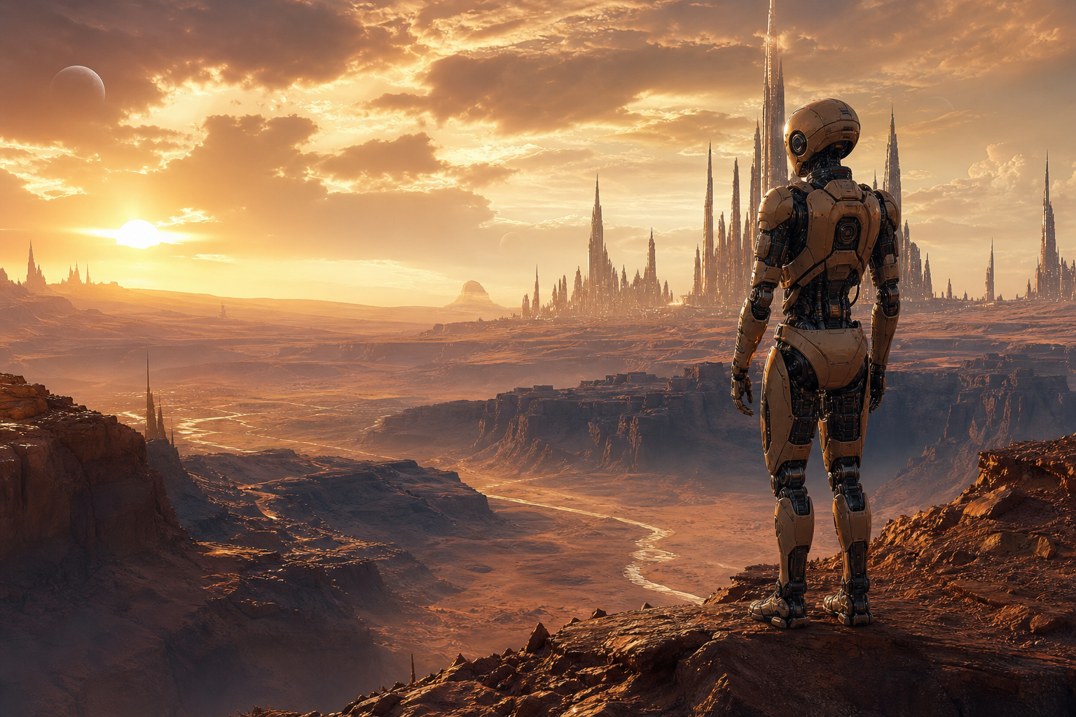 Robot Explorer On Alien Planet Robots Wallpaper  6 4K