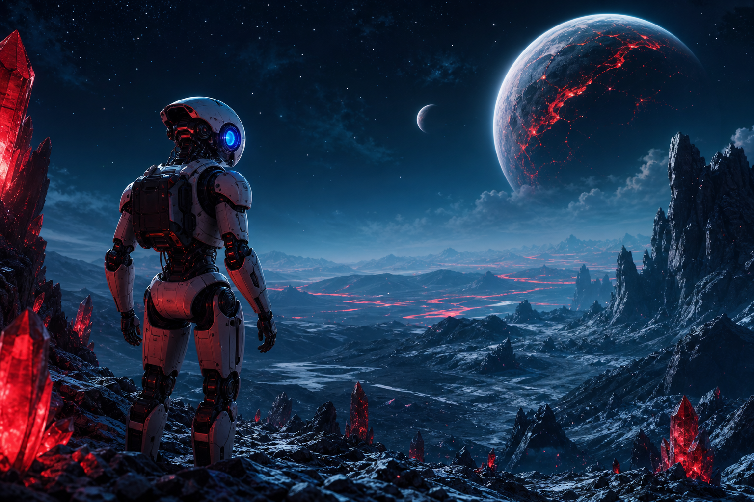 Robot Explorer On Alien Planet Robots Wallpaper  6 4K
