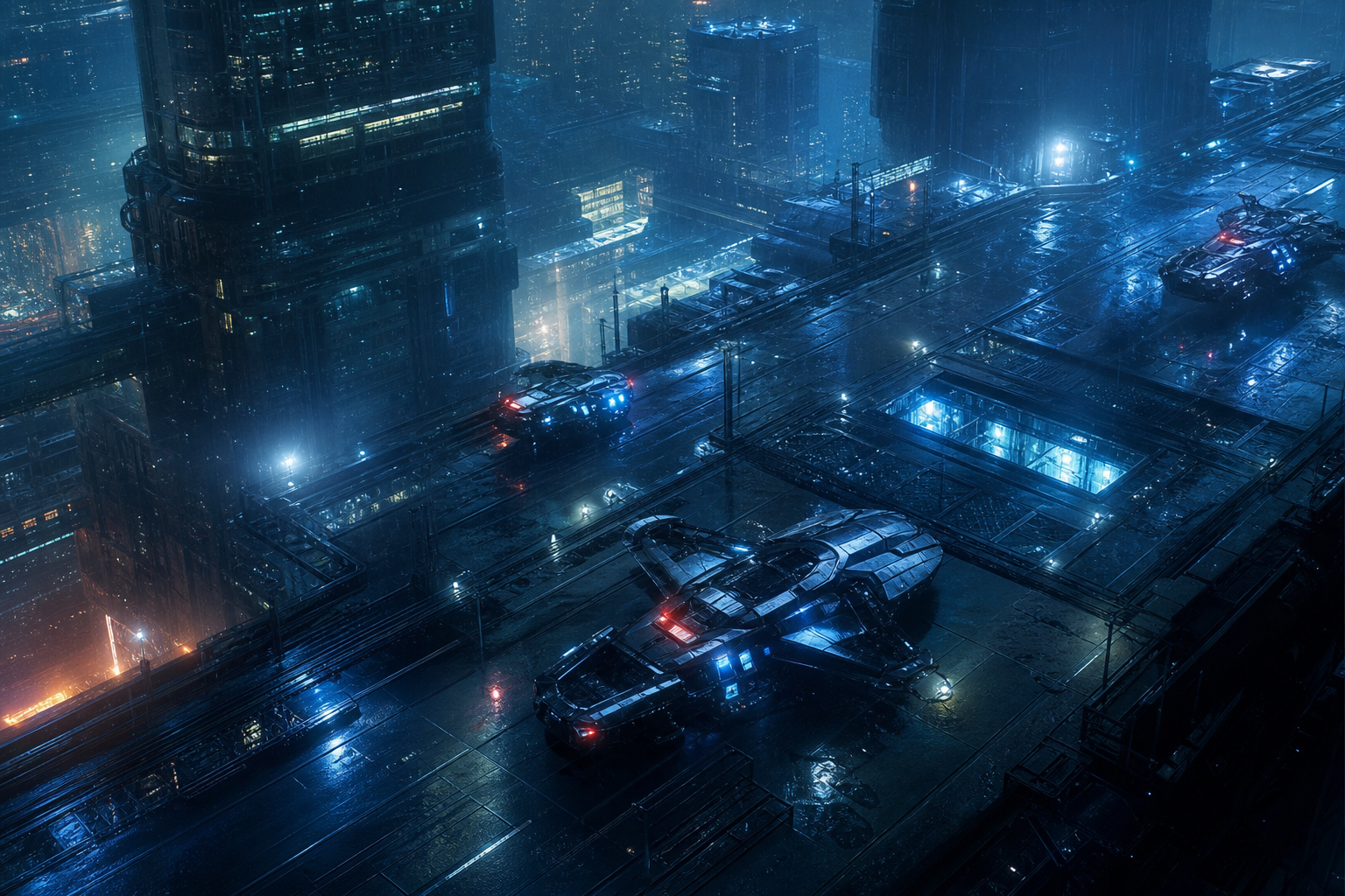 Robotic City Police Patrol Cyberpunk Wallpaper  12 4K