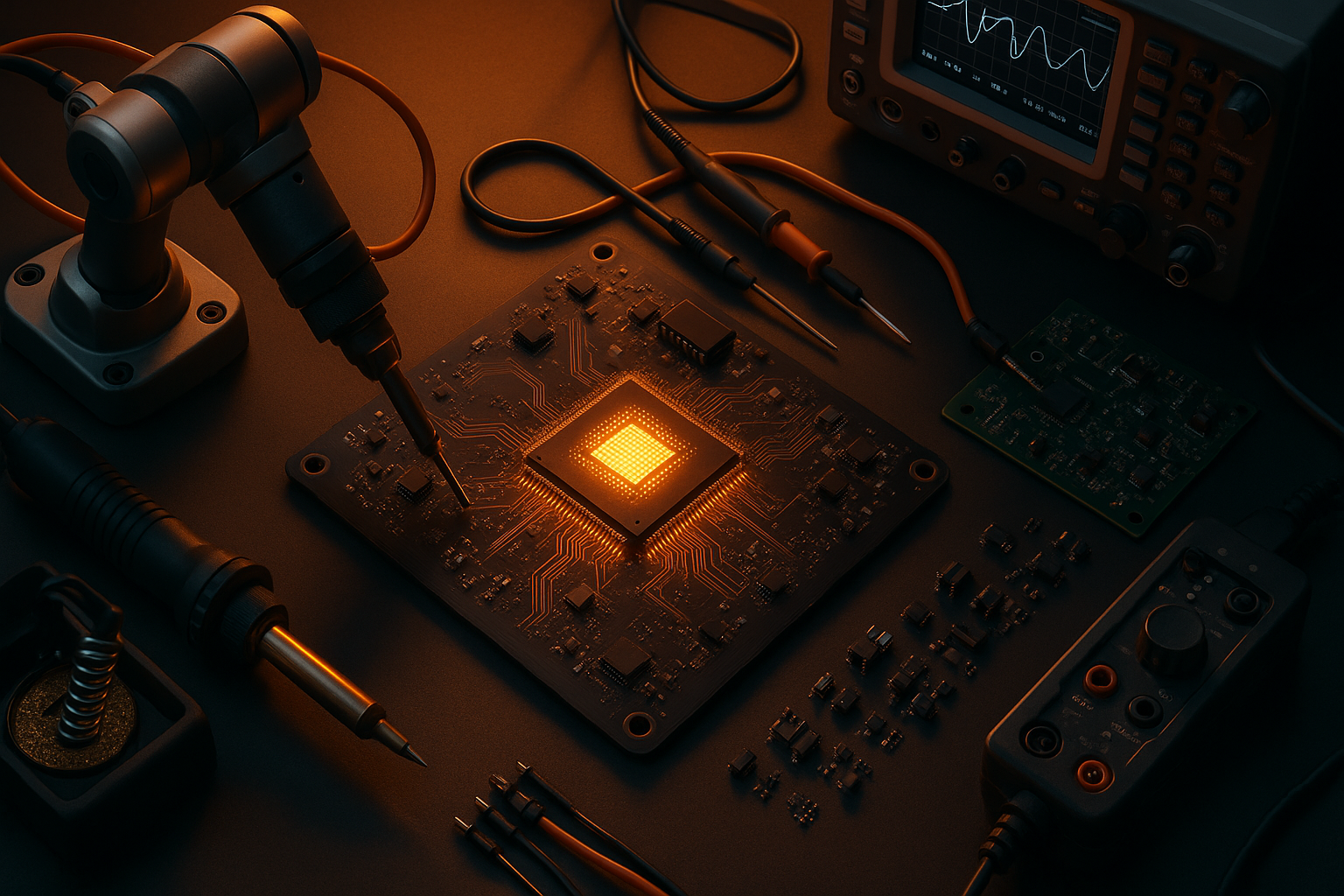 Robotics Workbench With Soldering Tools Electronics Wallpaper 12 4K 4K Electronics Wallpaper