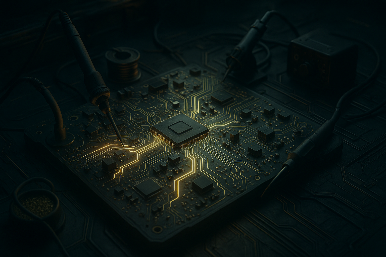 Robotics Workbench With Soldering Tools Electronics Wallpaper 4 4K 4K Electronics Wallpaper