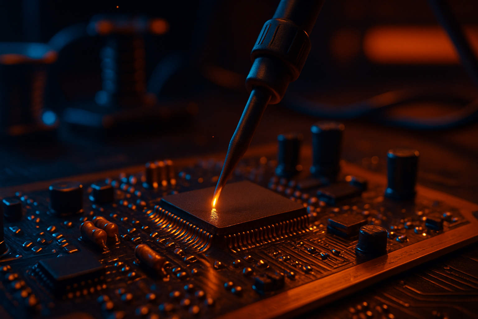 Robotics Workbench With Soldering Tools Electronics Wallpaper  4 4K