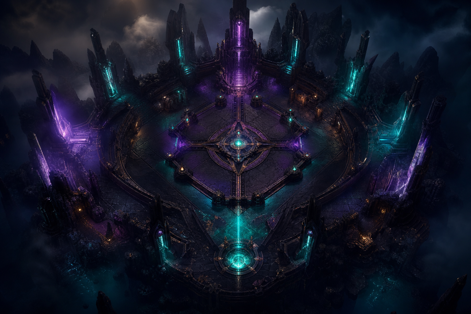 Sci Fi Battle Arena With Neon Lights Gaming Wallpaper 13 4K 10 4K Gaming Wallpaper