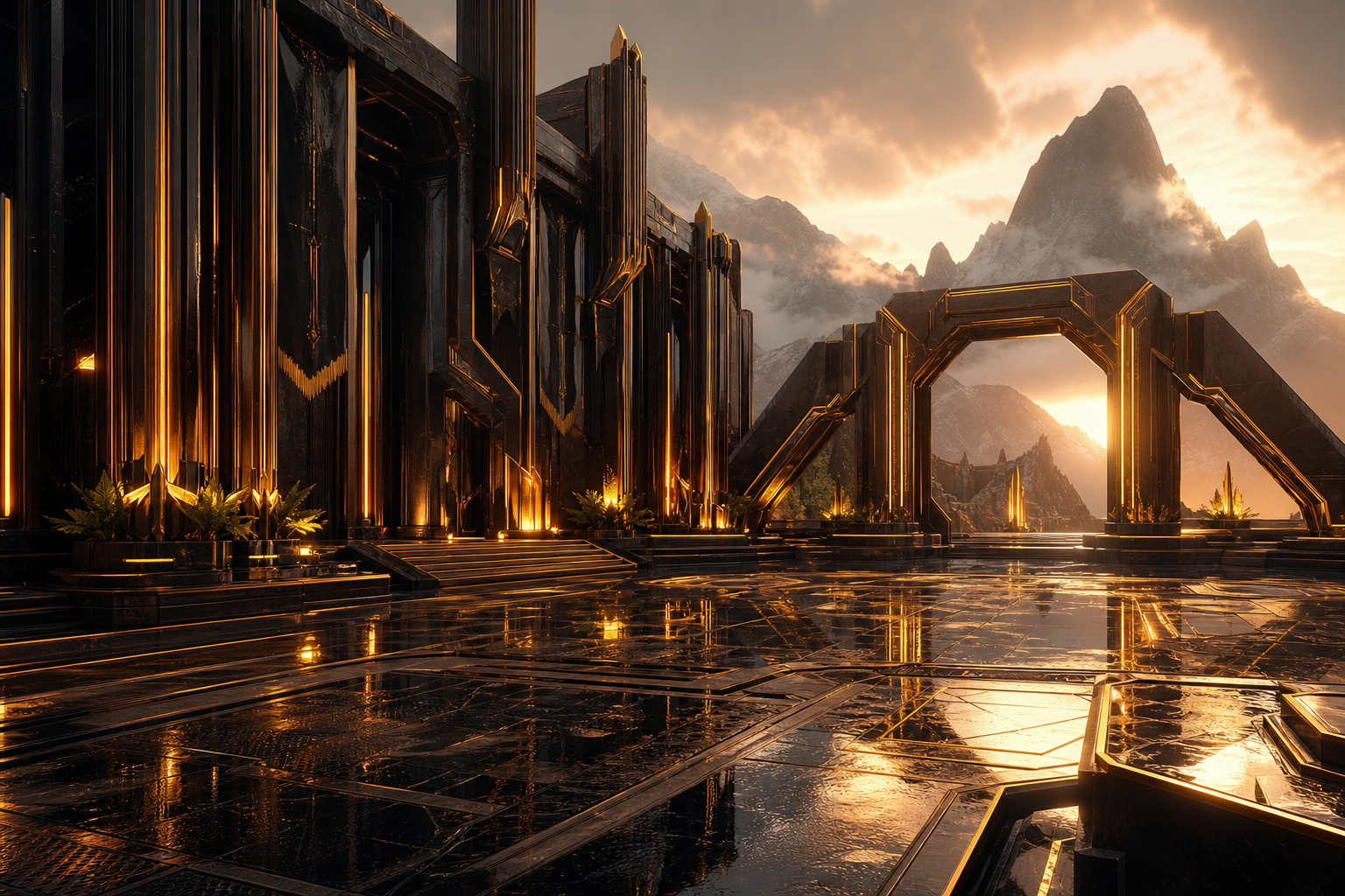 Sci Fi Battle Arena With Neon Lights Gaming Wallpaper  13 4K