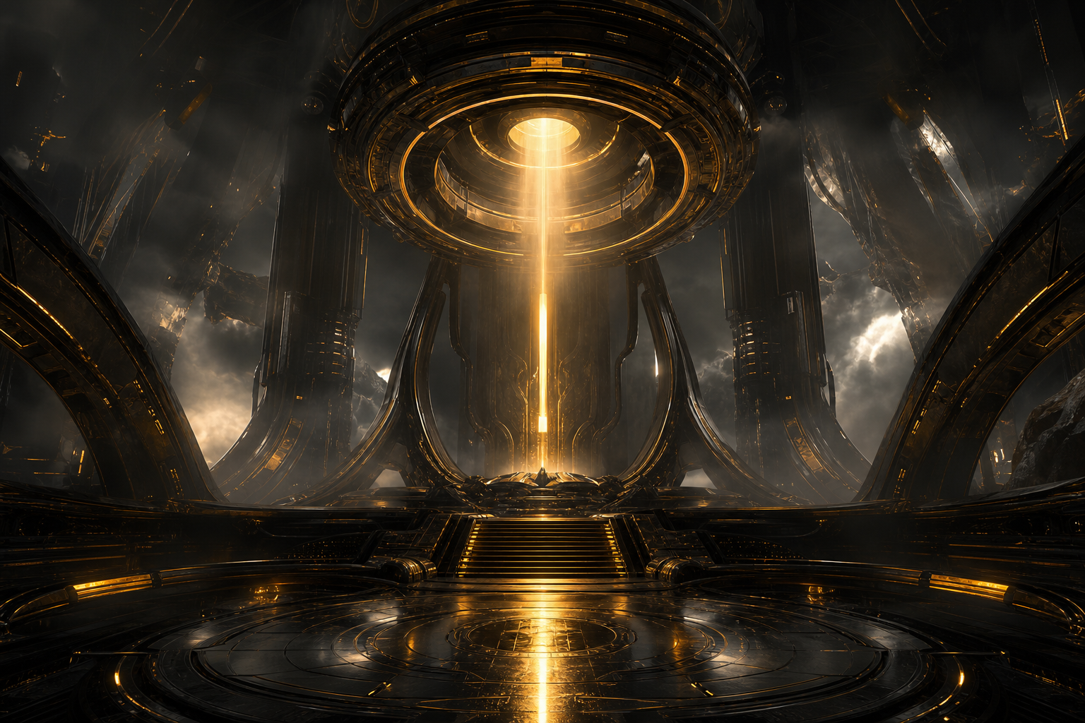 Sci Fi Battle Arena With Neon Lights Gaming Wallpaper  13 4K