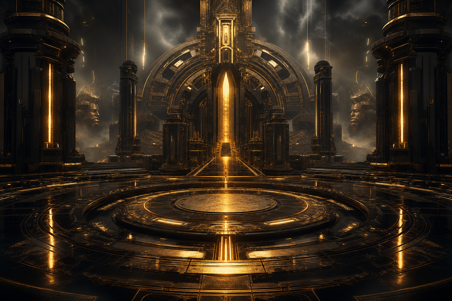 Sci Fi Battle Arena With Neon Lights Gaming Wallpaper  3 4K