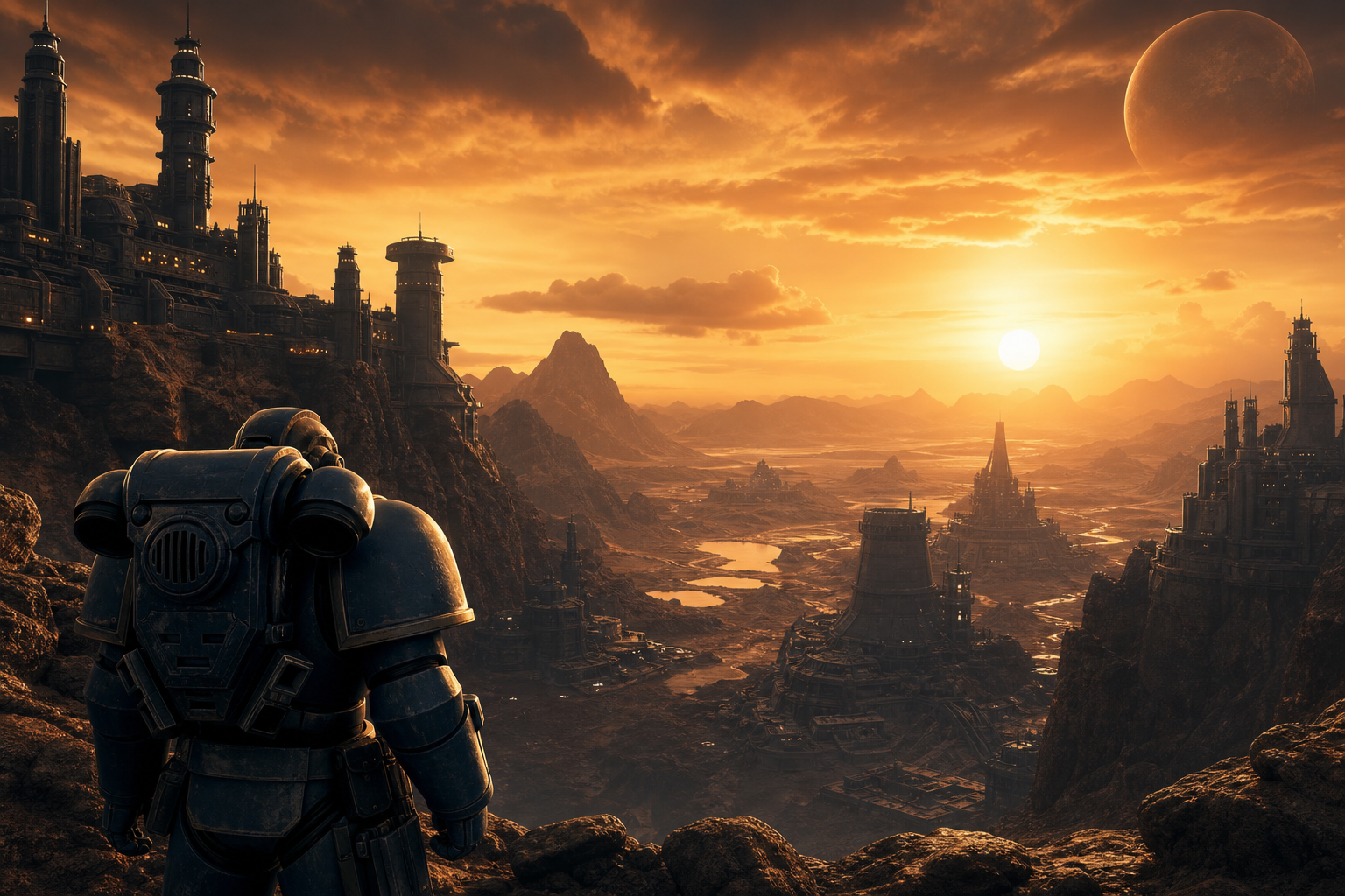 Space Marine Inspired Sci Fi Battlefield Without Logos Gaming Wallpaper 19 4K 10 4K Gaming Wallpaper