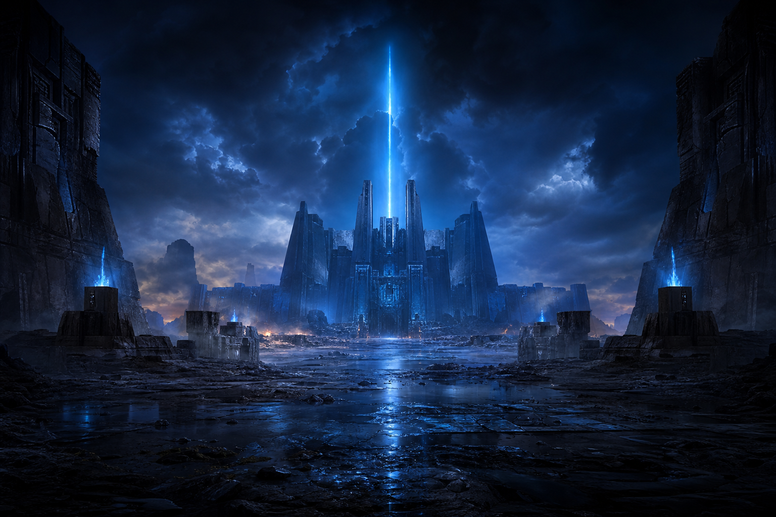 Space Marine Inspired Sci Fi Battlefield Without Logos Gaming Wallpaper  19 4K