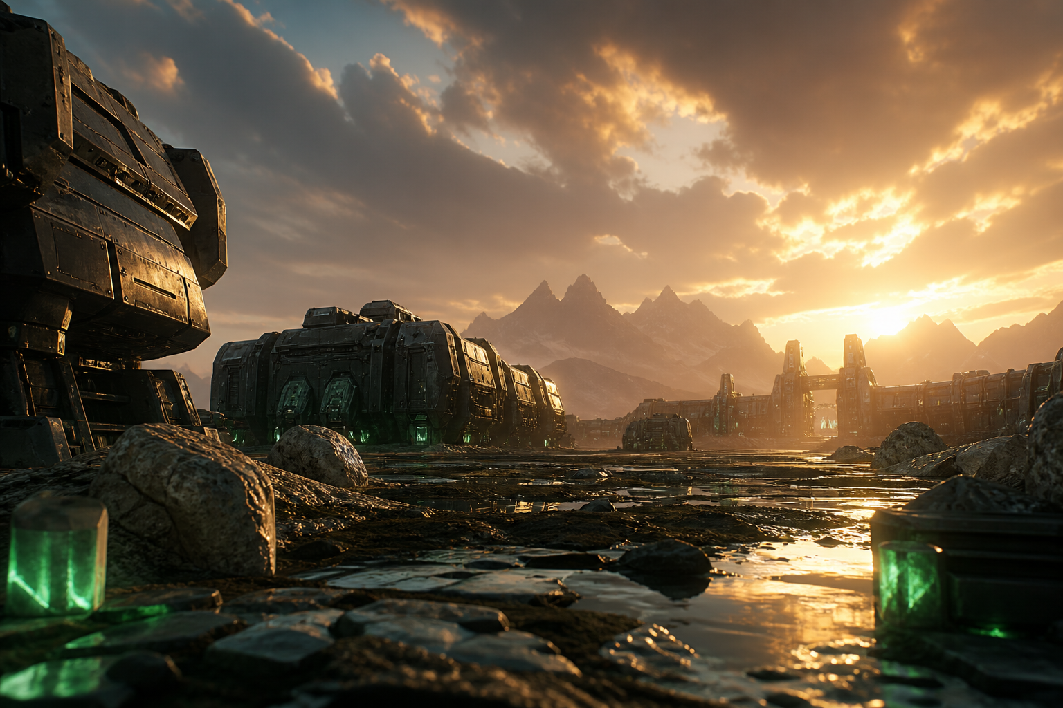 Space Marine Inspired Sci Fi Battlefield Without Logos Gaming Wallpaper  9 4K