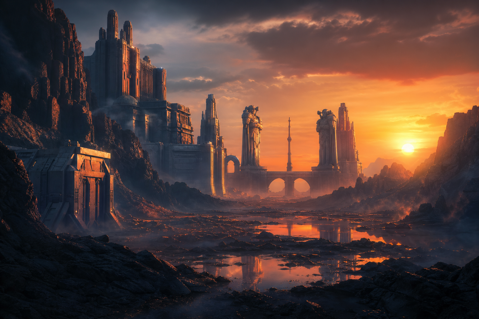Space Marine Inspired Sci Fi Battlefield Without Logos Gaming Wallpaper  9 4K