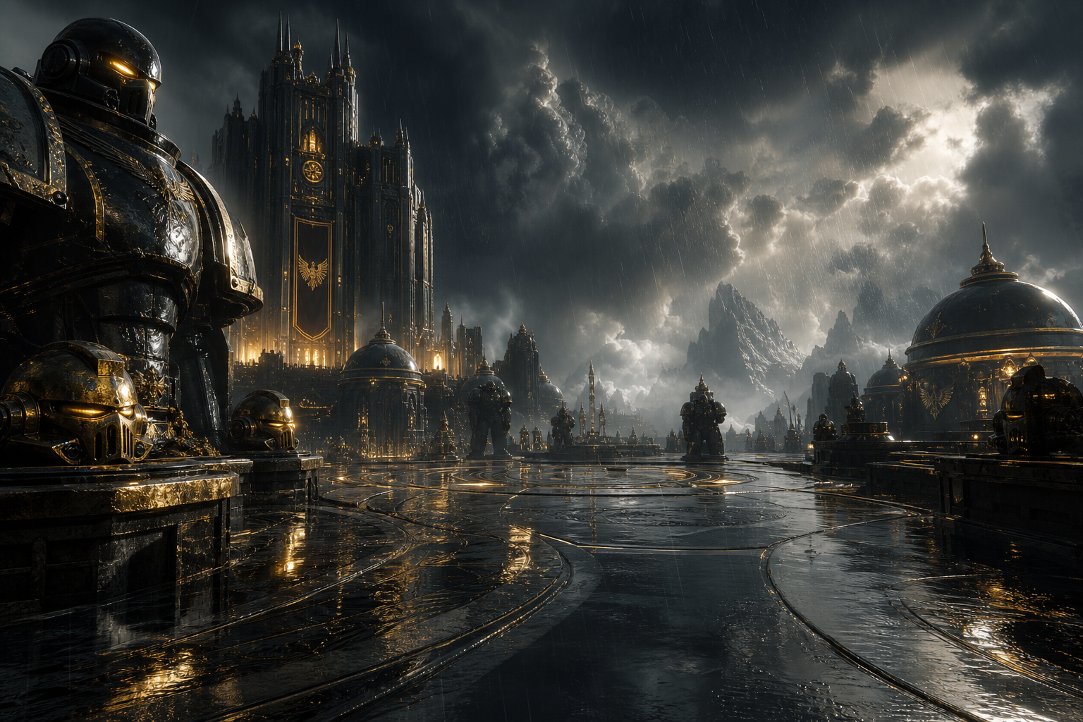 Space Marine Inspired Sci Fi Battlefield Without Logos Gaming Wallpaper  9 4K