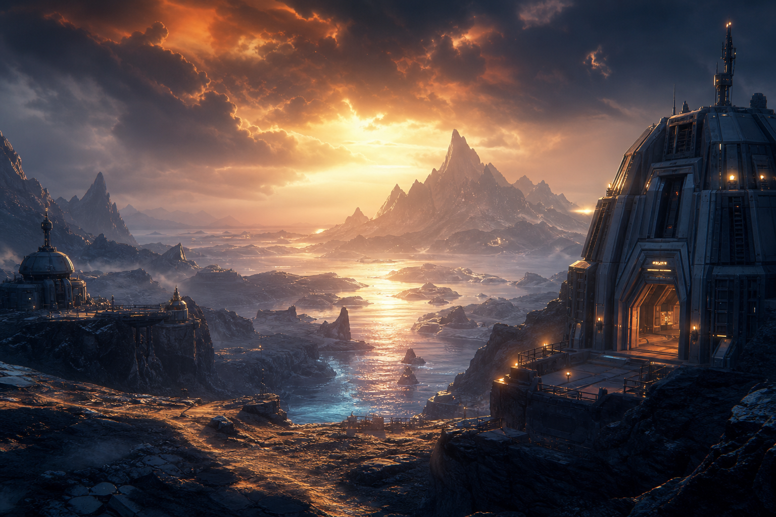 Space Marine Inspired Sci Fi Battlefield Without Logos Gaming Wallpaper  9 4K