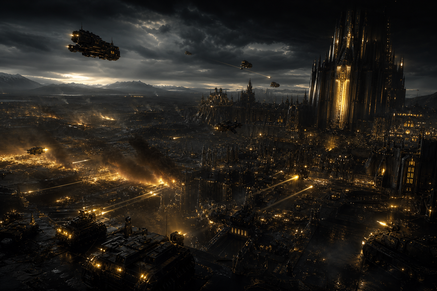 Space Marine Inspired Sci Fi Battlefield Without Logos Gaming Wallpaper  9 4K