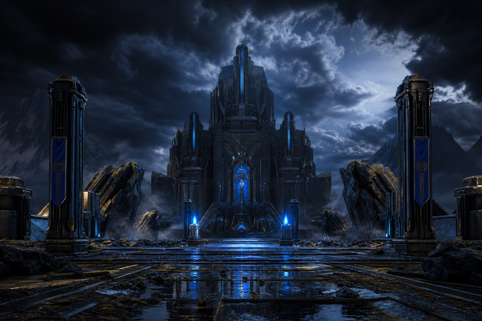 Space Marine Inspired Sci Fi Battlefield Without Logos Gaming Wallpaper  9 4K