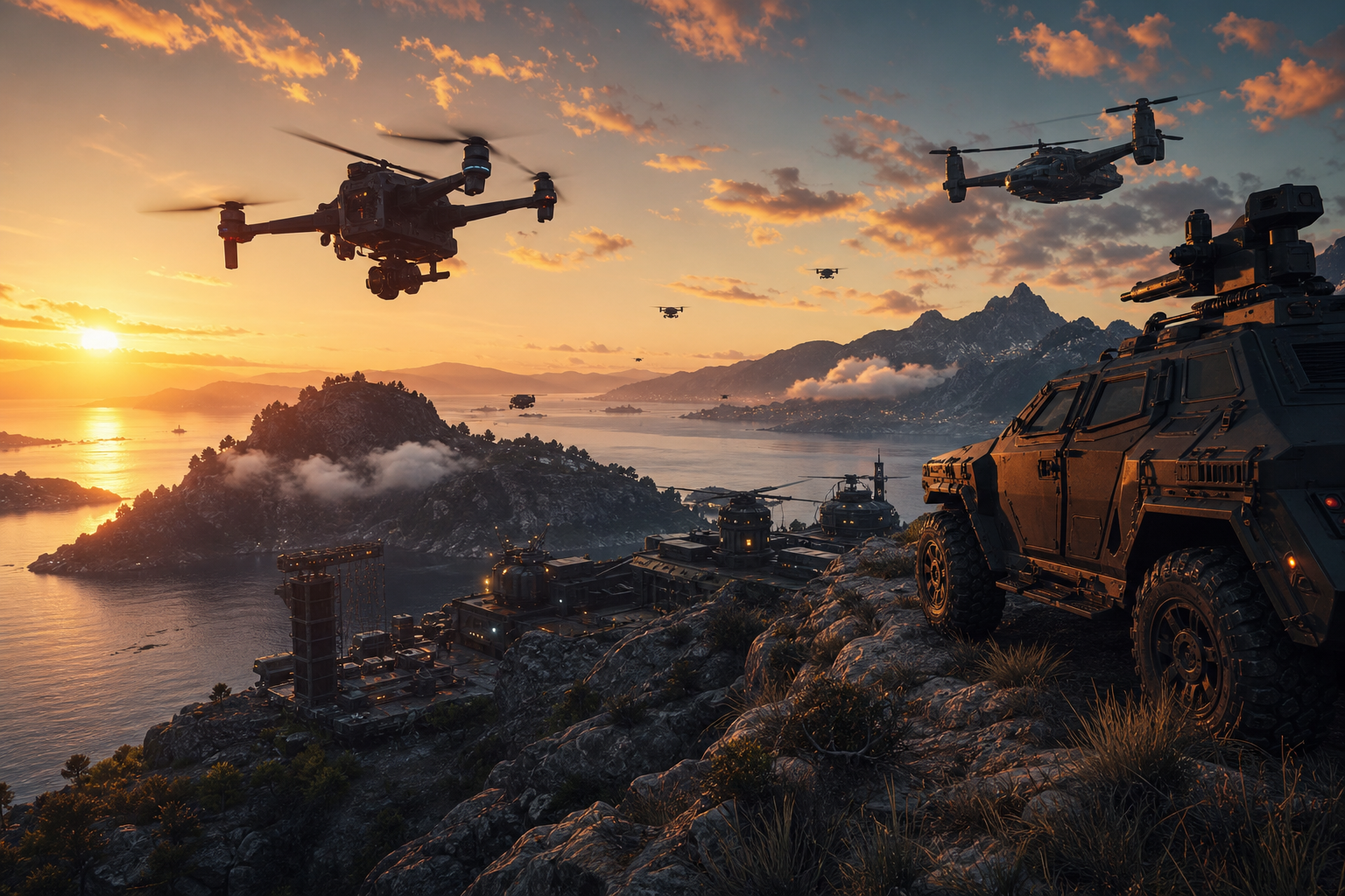 Special Forces Silhouette At Sunset Military Wallpaper  3 4K