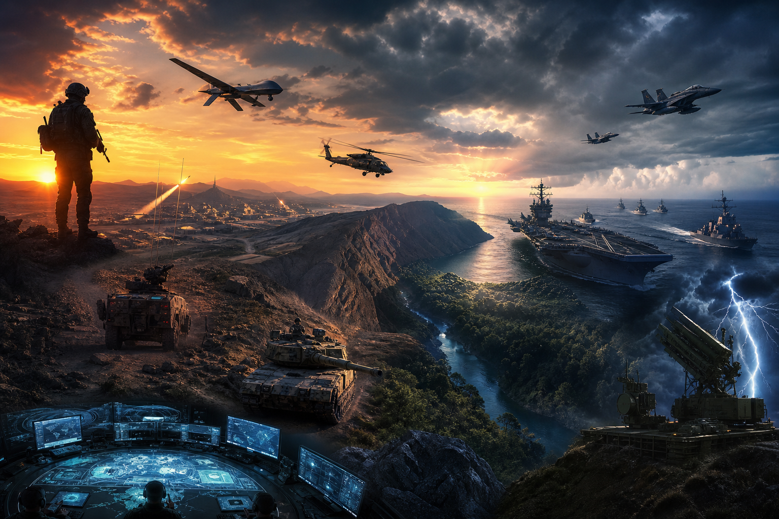 Special Forces Silhouette At Sunset Military Wallpaper  3 4K