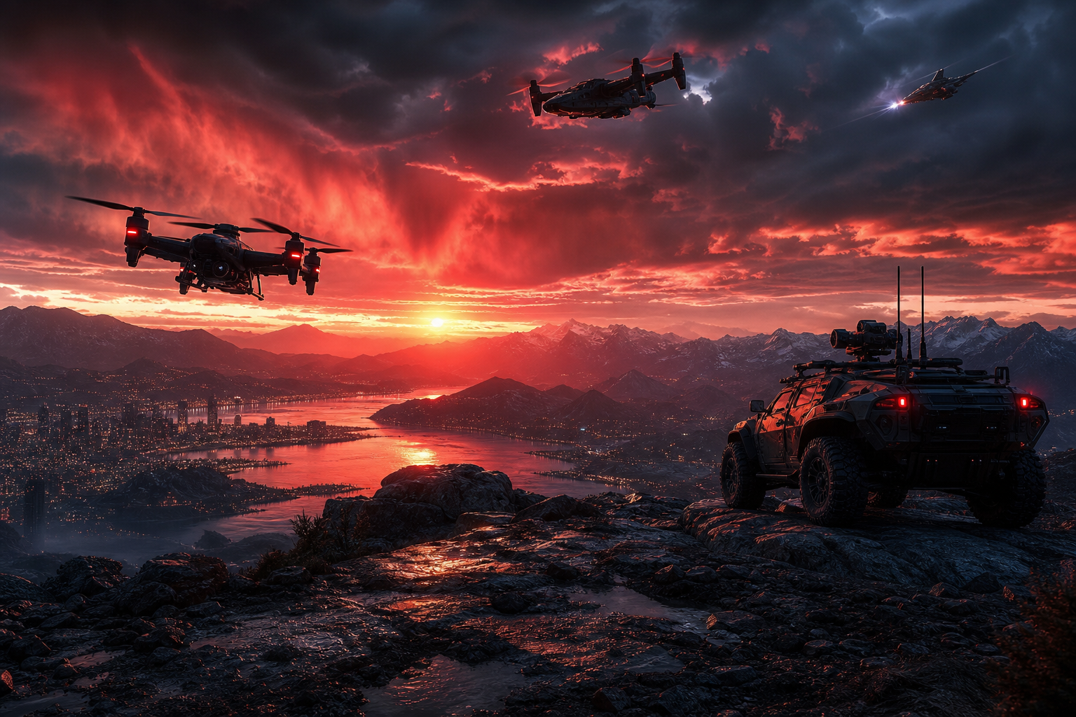 Special Forces Silhouette At Sunset Military Wallpaper  3 4K