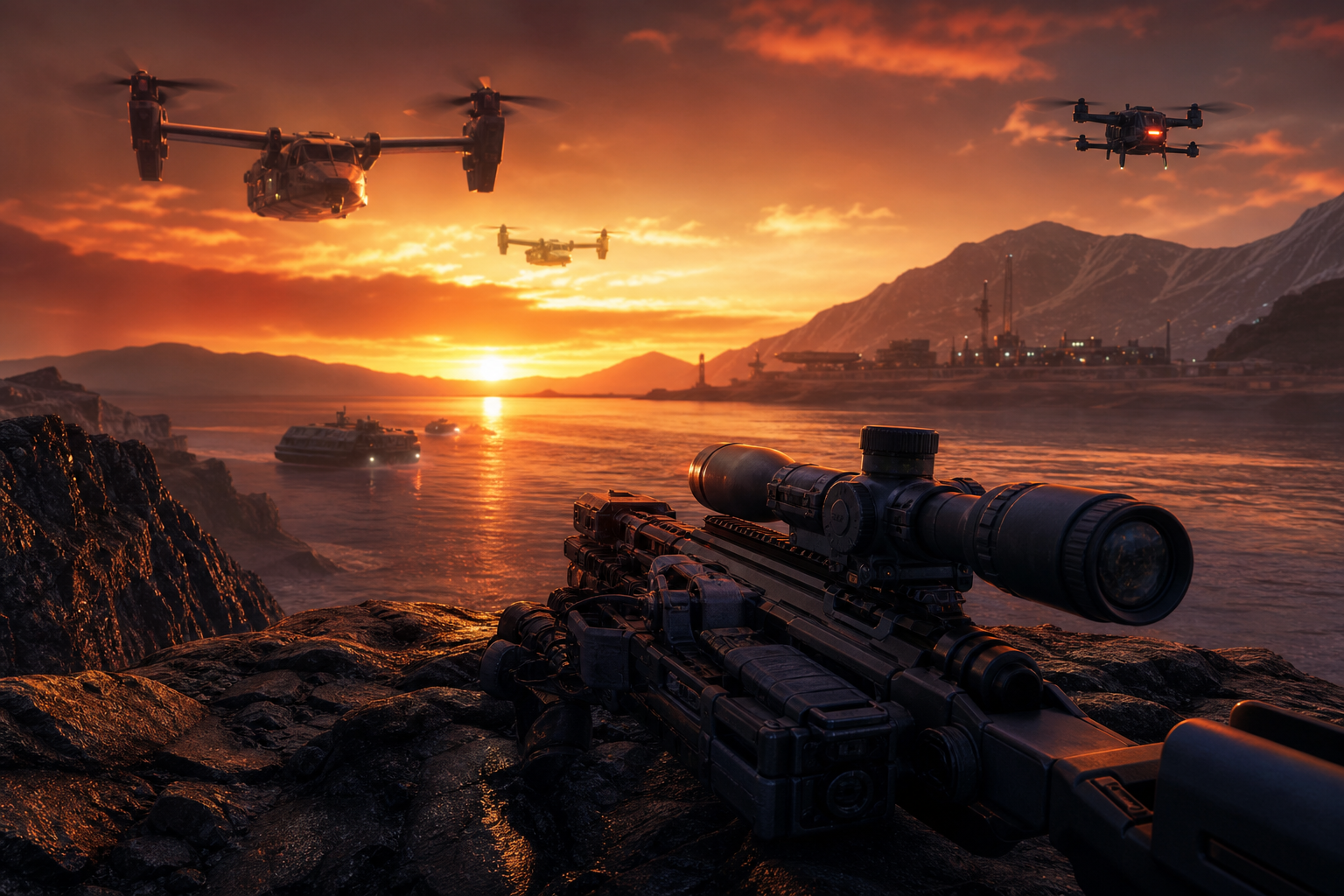 Special Forces Silhouette At Sunset Military Wallpaper  3 4K