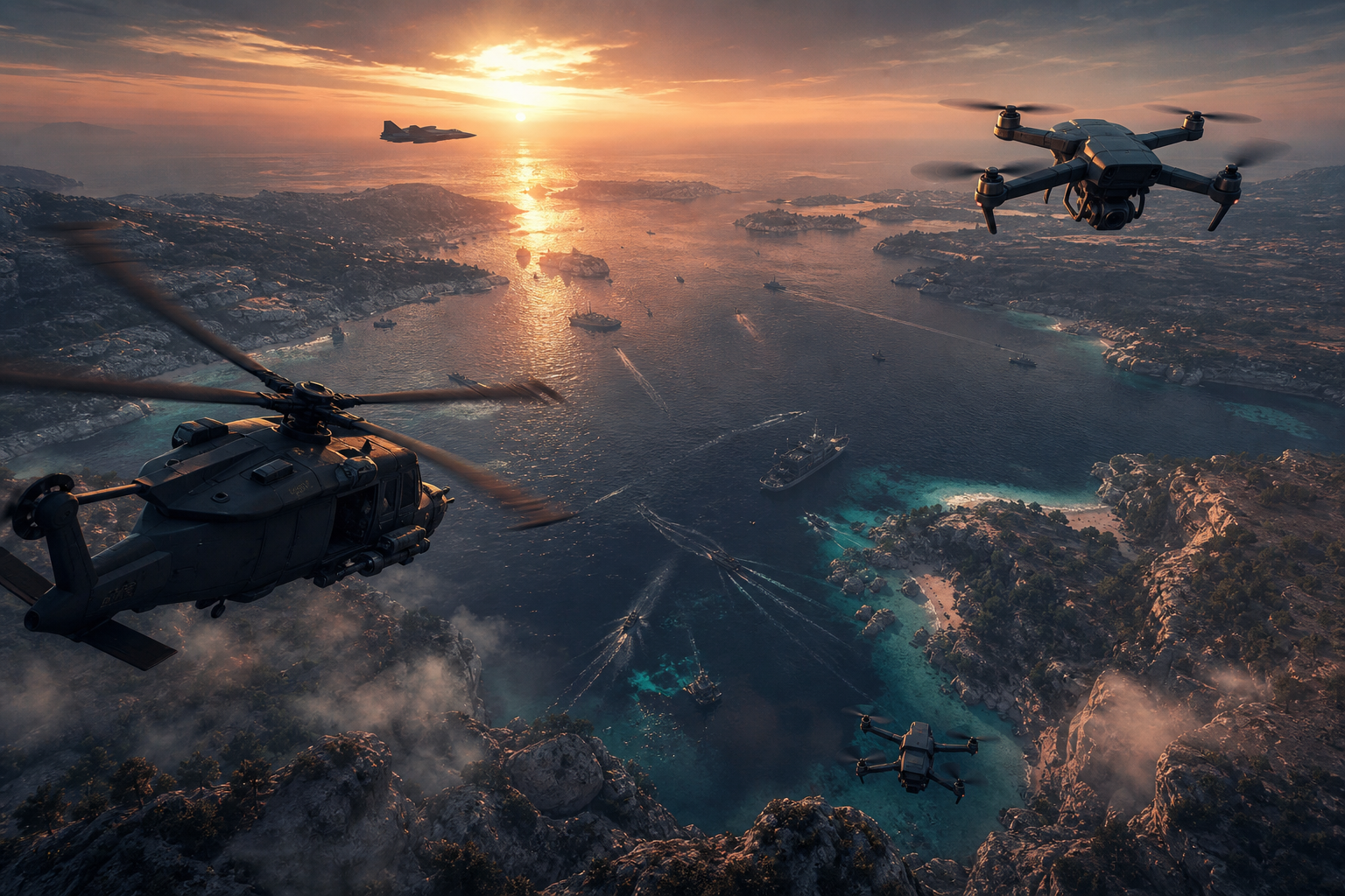 Special Forces Silhouette At Sunset Military Wallpaper  3 4K