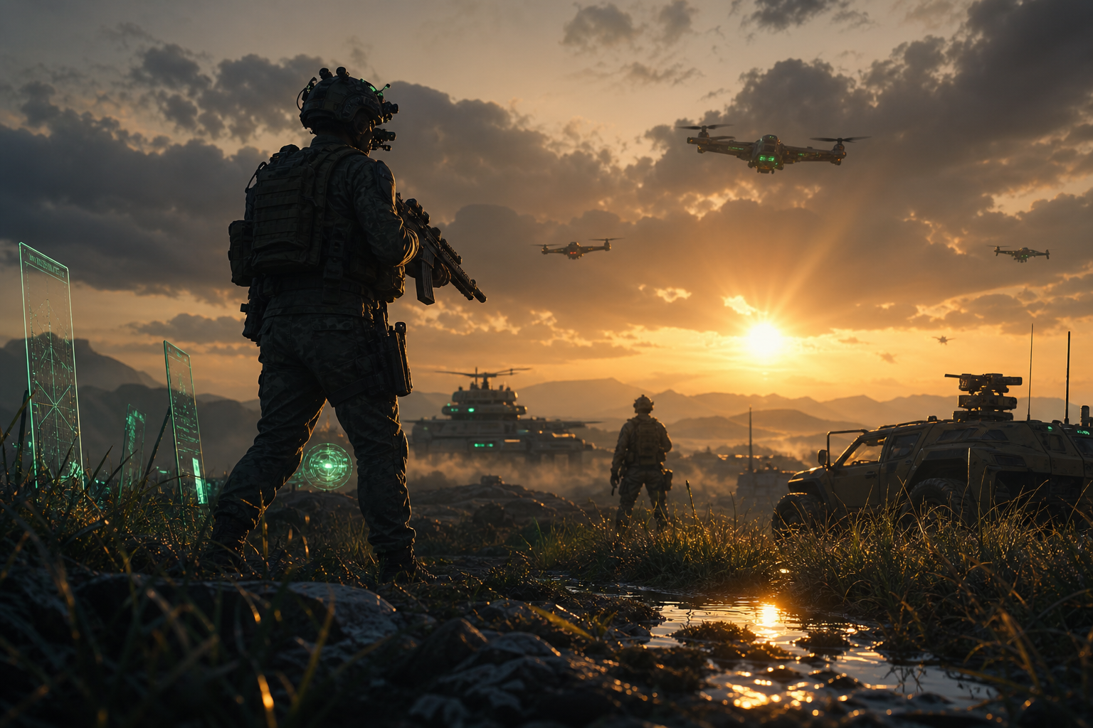 Special Forces Silhouette At Sunset Military Wallpaper  3 4K