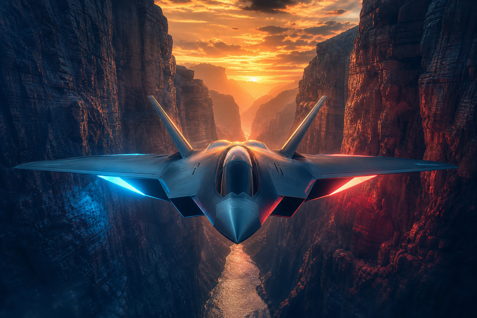 Stealth Jet Flying Through Canyon Airplanes Wallpaper 7 4K 10 4K Airplanes Wallpaper